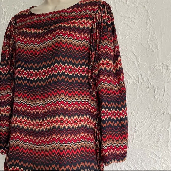 Zara Multi-colored Fringe Shift Dress Sz M - Picture 7 of 9